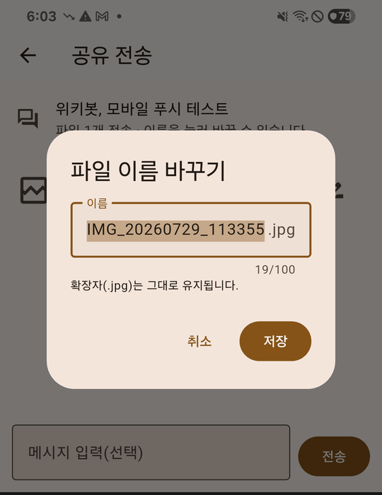 파일 이름 바꾸기 창